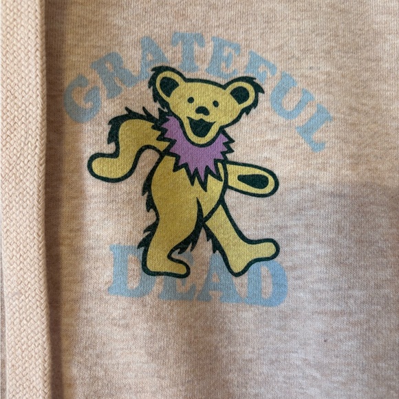 Beige Hoodie with Dancing Bear Design - Picture 2 of 4